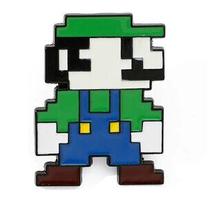 Pixel Green Overalls Character Enamel Pin | Retro 8-Bit Gaming Style Lapel Pin